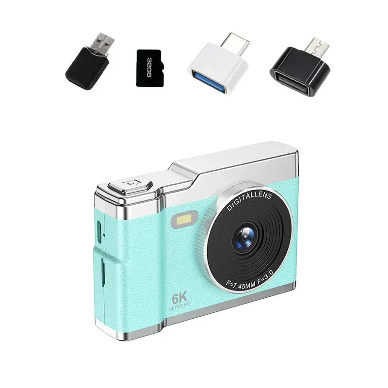 Xiaomi 6k Hd Digital Camera 6400W 2.4in Ips Display With Fill Light 8x Zoom Video Camera - Loja Manuel Coelho