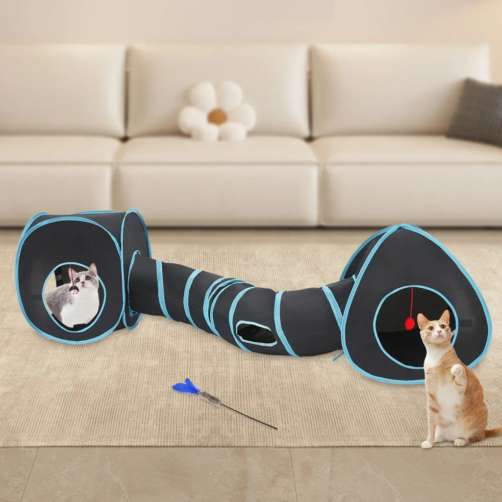 collapsible cat tunnel for indoor outdoor use