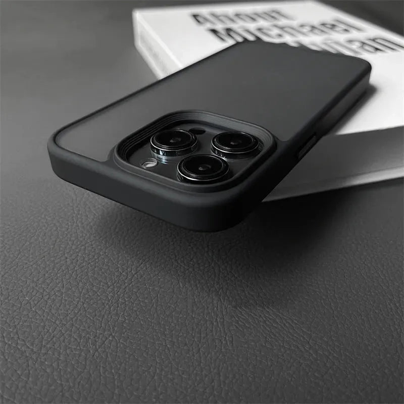 Armor Shockproof Hybrid Case for iPhone 15 14 16 Pro Max Matte Back Cover-Loja Manuel Coelho
