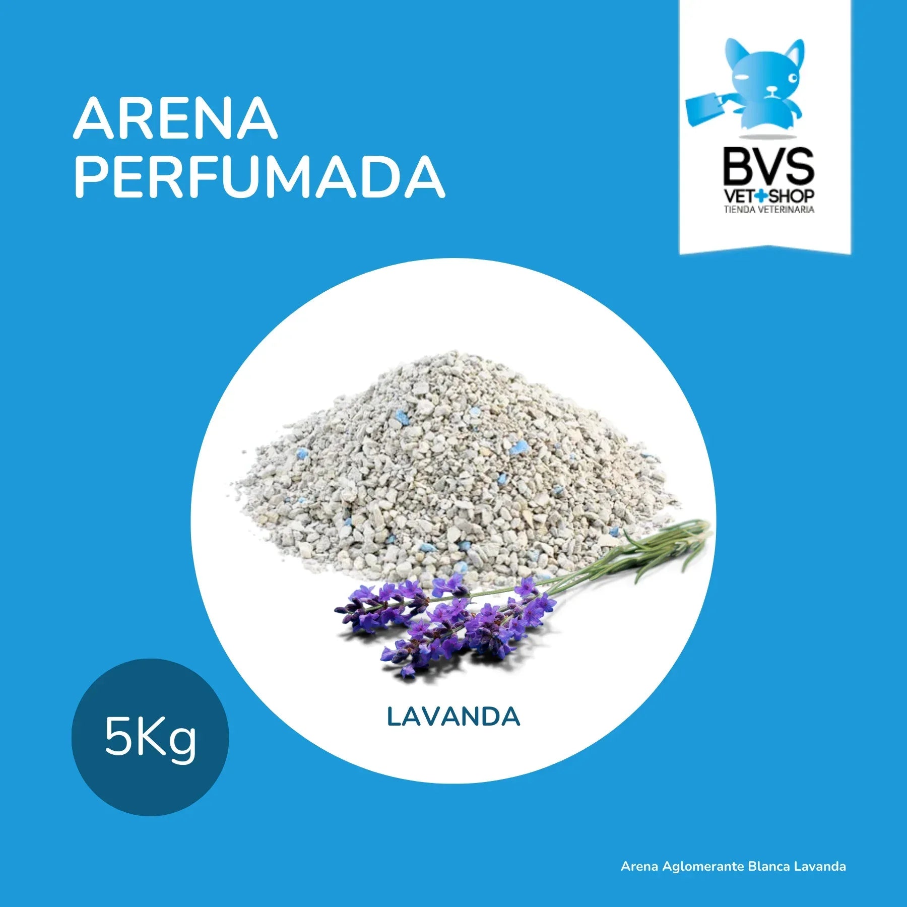 Areia Premium Bentonite Lavanda 5kg - BARAKALDO VET+SHOP Aglomerante - Loja Manuel Coelho