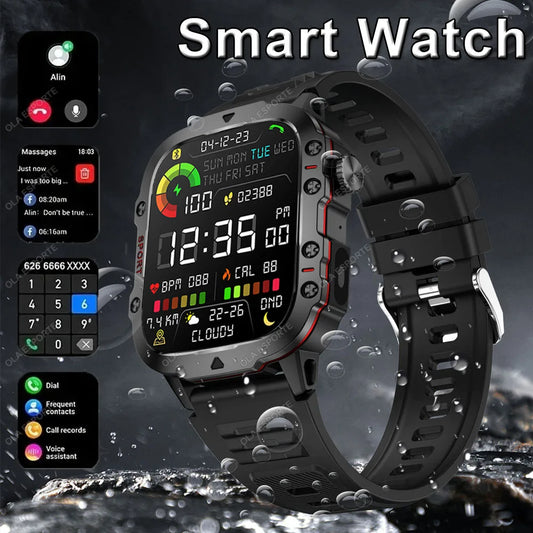 New For Huawei Xiaomi Military GPS Smart Watch Men Flashlight Compass Waterproof