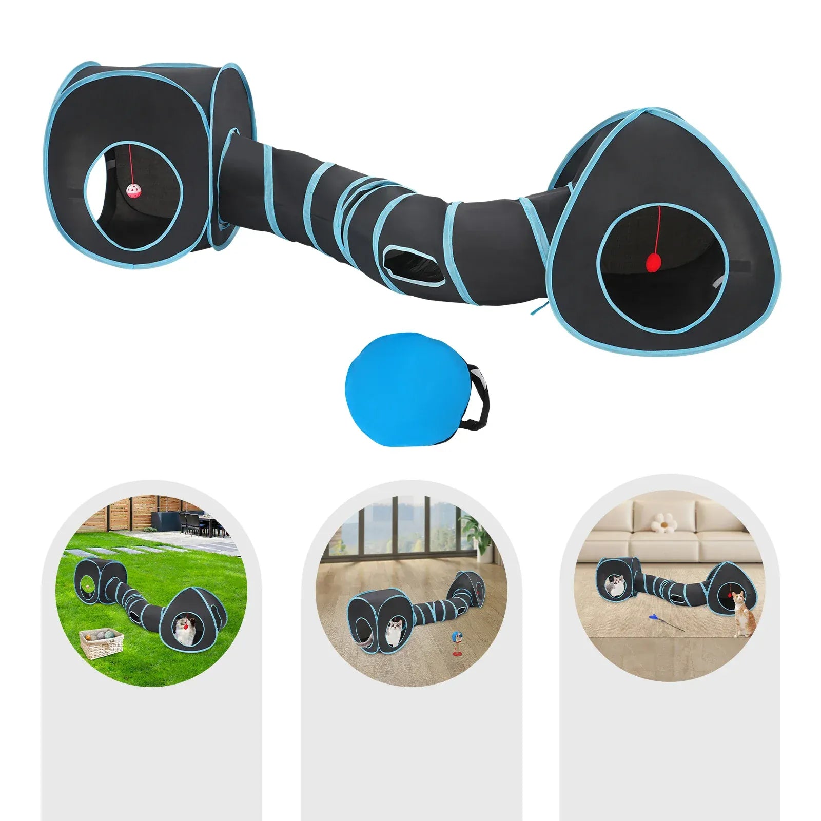 collapsible cat tunnel for indoor outdoor use