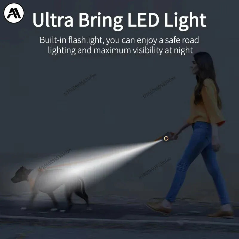 NUOYING Automatic Retractable Dog Leash Nylon Construction Lightweight Safe And Smooth Locking For All Breeds