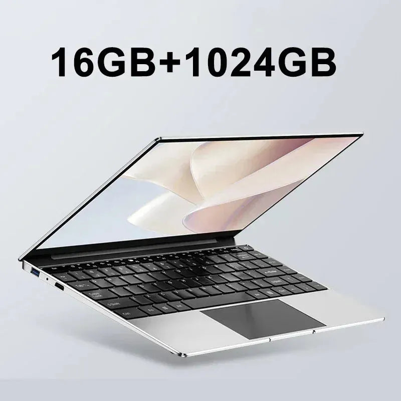 Ultra Slim Laptop 16GB RAM 2TB SSD Intel N3700 Notebook Gamer - Loja Manuel Coelho