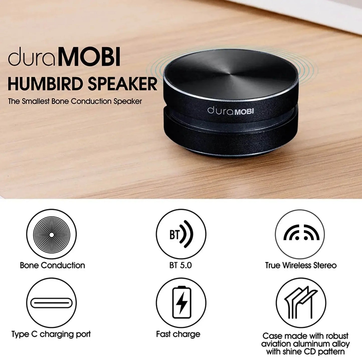 1/2 Pack Wirelessly BT Speaker Bone Conduction Speakers Mini Portable