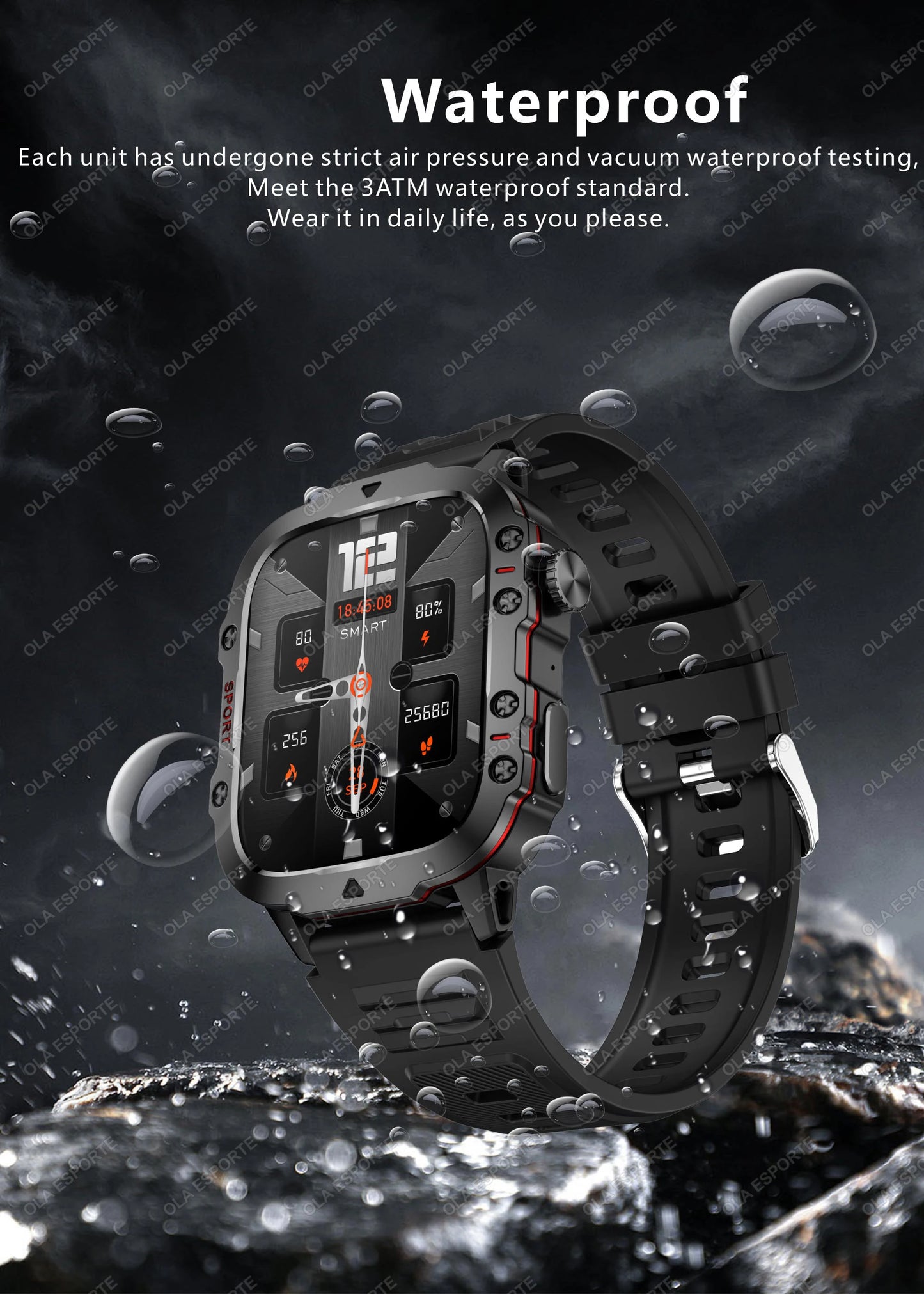 2025 New For Xiaomi Military Smart Watch Men IP68 5ATM Outdoor Sports
