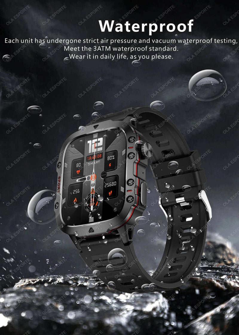 2025 New For Xiaomi Military Smart Watch Men IP68 5ATM Outdoor Sports Fitness - Loja Manuel Coelho