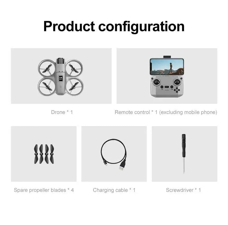 GT3 Mini With LED Foldable Drone GPS 8K HD Dual Camera Brushless Motor