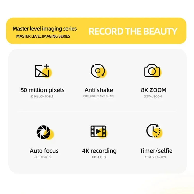 Xiaomi Mijia 4K Digital Camera Dual Camera Flash 50 Million Hd Pixel Pixel Retro - Loja Manuel Coelho