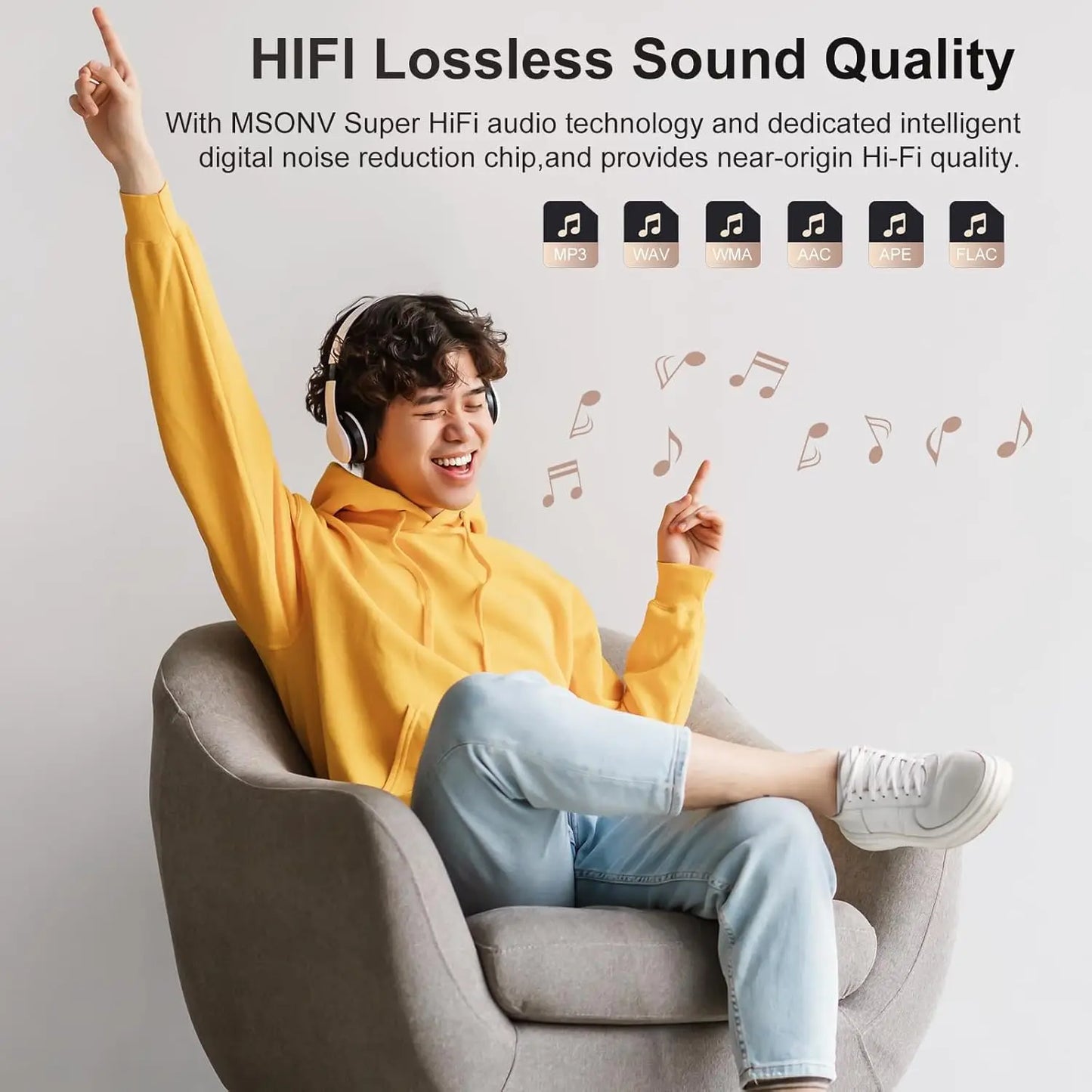 MECHEN 128GB MP3 Player with Bluetooth 5.3, 2.4’ Portable Full Touchscreen Music Player
