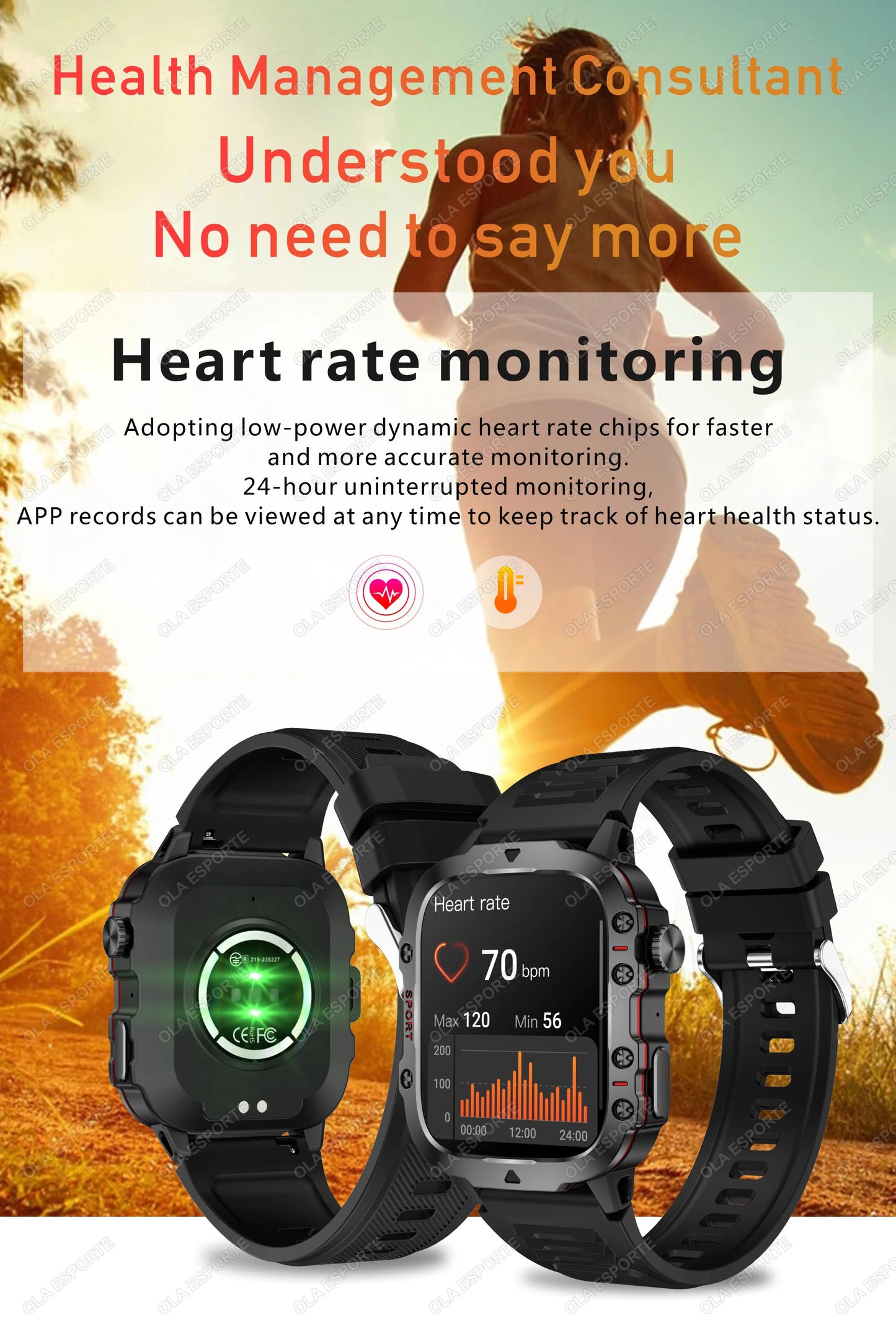 2025 New For Xiaomi Military Smart Watch Men IP68 5ATM Outdoor Sports