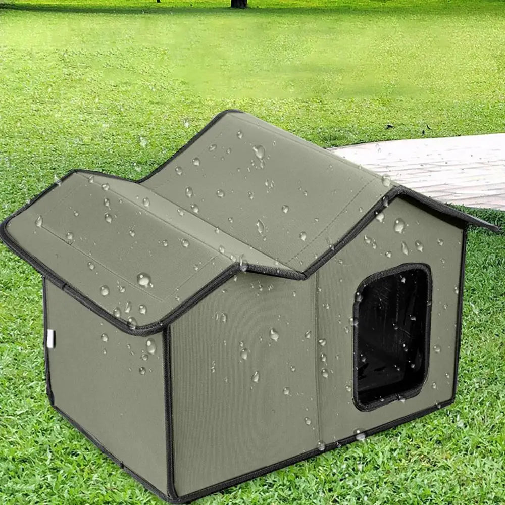 Casa grande para gatos de exterior com isolamento