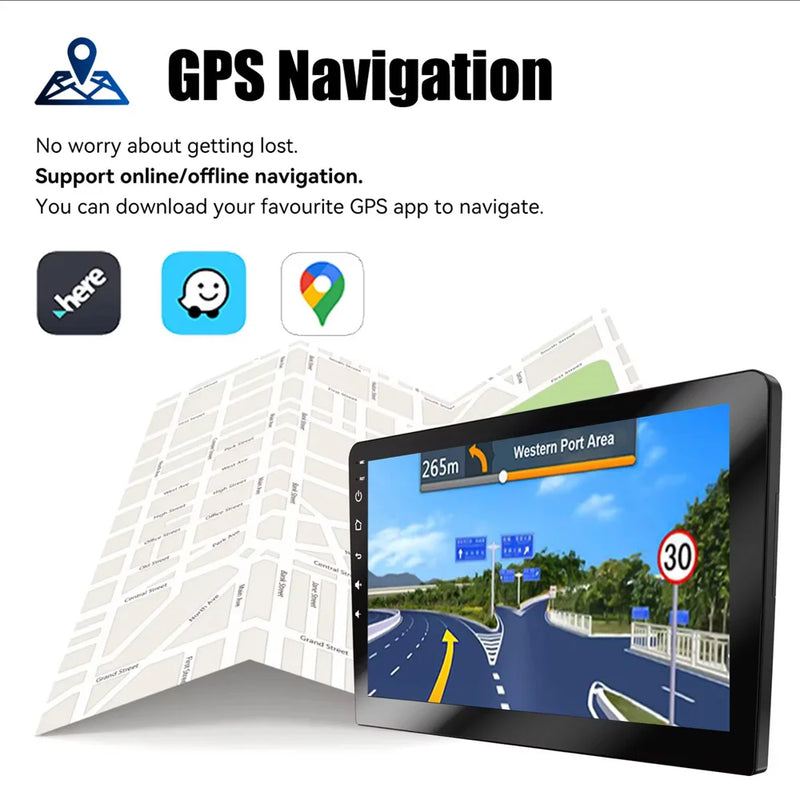 Android 13 4G 64G Multimedia Car Radio Carplay Auto Player GPS Navigation-Loja Manuel Coelho