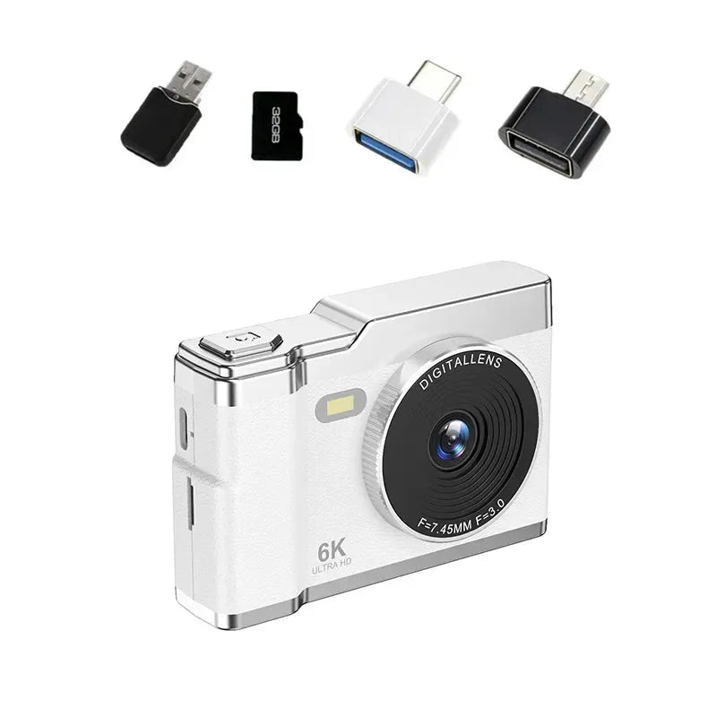 Xiaomi 6k Hd Digital Camera 6400W 2.4in Ips Display With Fill Light 8x Zoom Video Camera - Loja Manuel Coelho