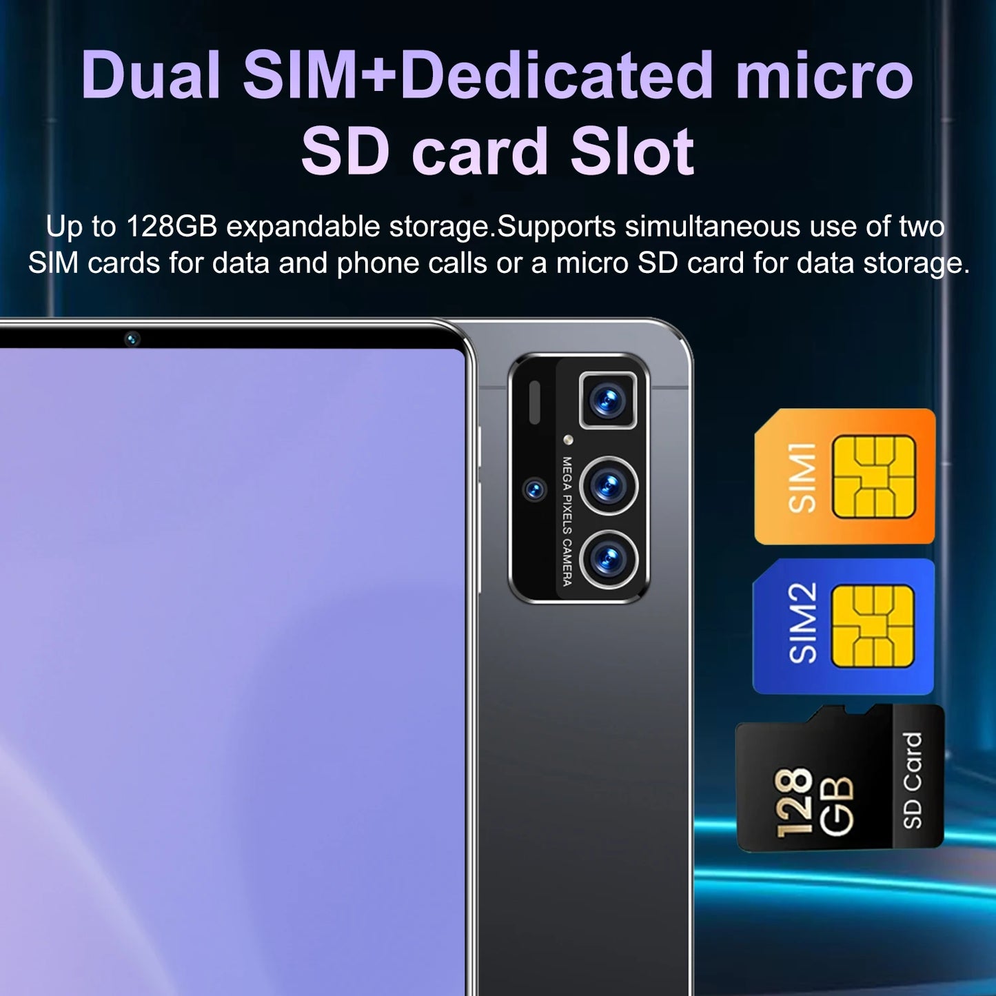 2025 5G New 10.36Inch Tablet Android 16GB RAM 1TB ROM Android 13.0 12000mAh