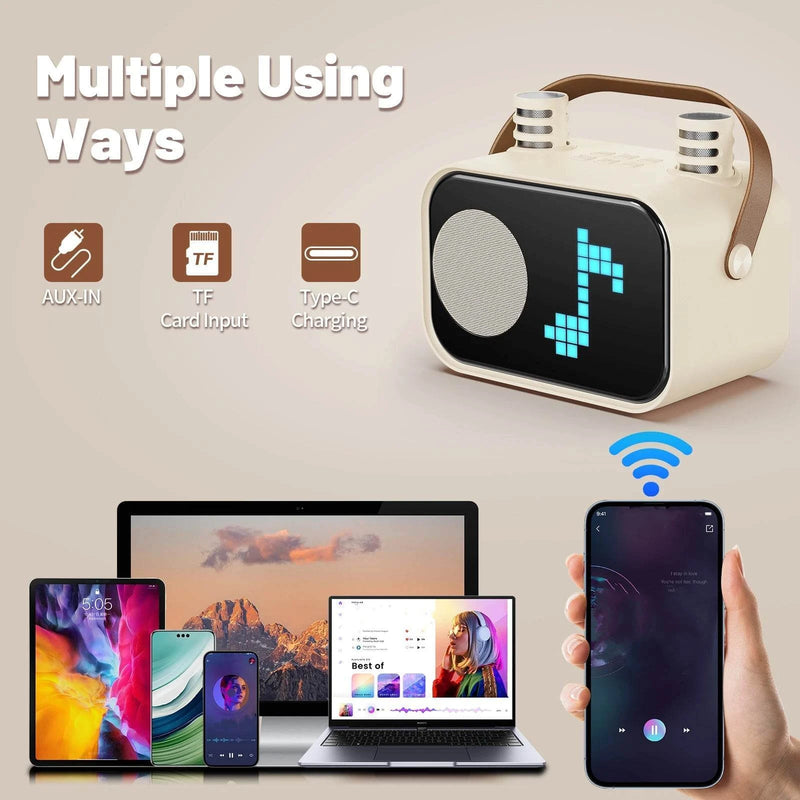 Mini Karaoke Machine for Kids, Portable Bluetooth Karaoke Speaker Unpowered - Loja Manuel Coelho