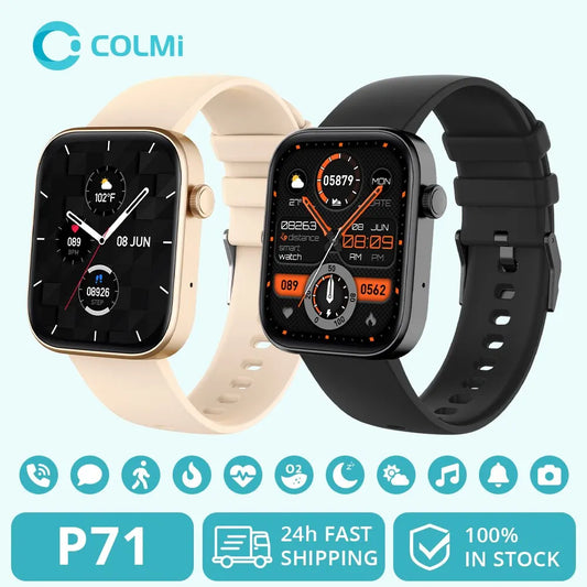 COLMI P71 Smartwatch for Men Voice Calling Health Monitoring IP68 Waterproof