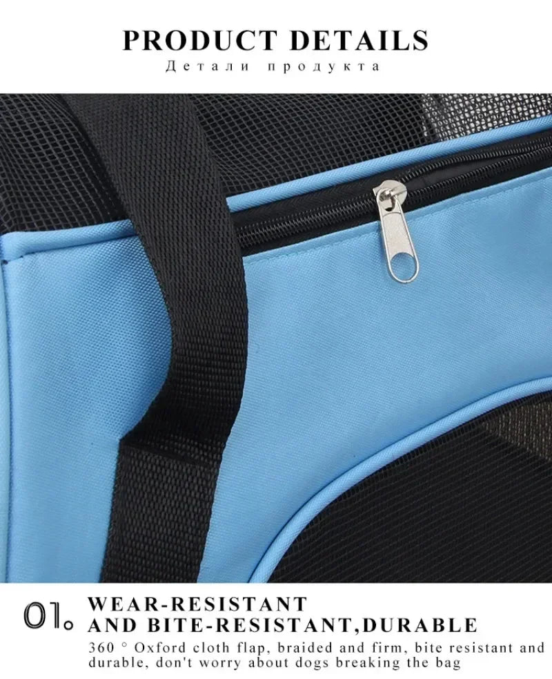 Bolsa de transporte para gatos, bolsa portátil e dobrável