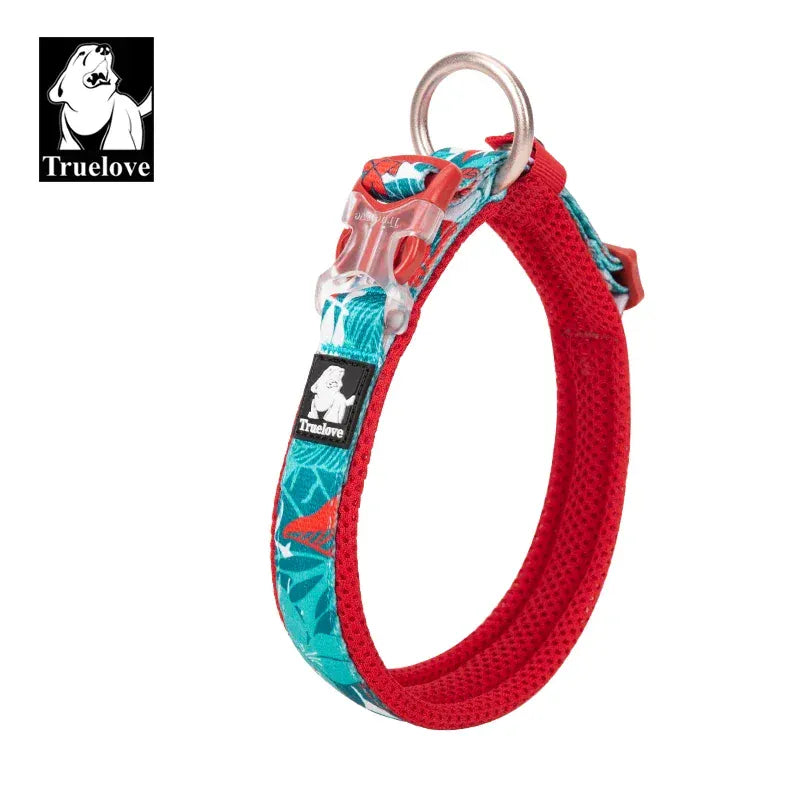 Padded Floral Pet Collar True Love Quick Release Personalized Cotton Collar For Cats And Dogs