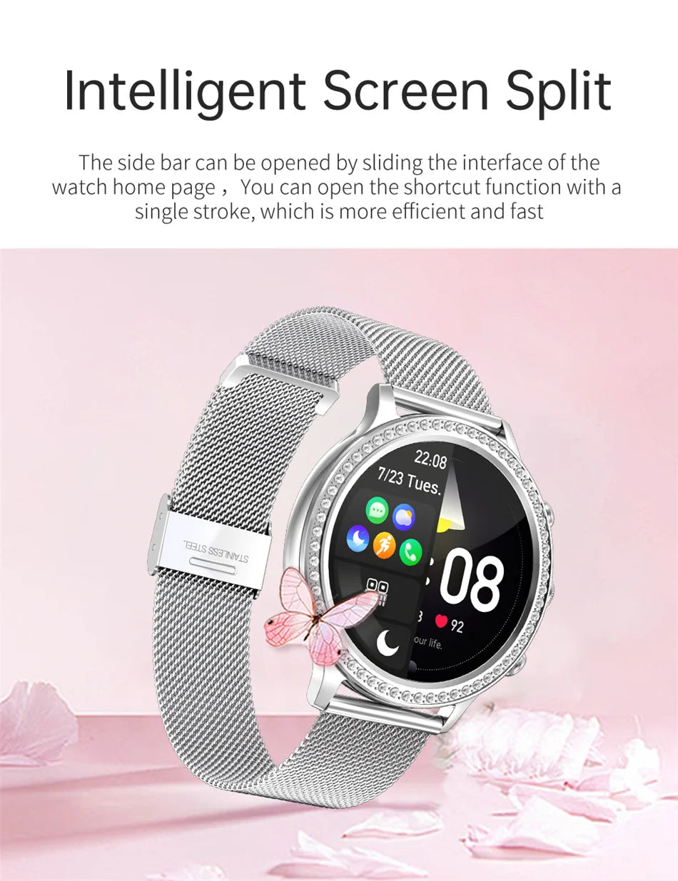For Huawei Xiaomi Apple Samsung Smart Watch Women Ladies 2024 New Bluetooth