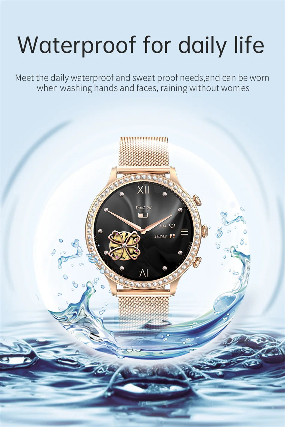 For Huawei Xiaomi Apple Samsung Smart Watch Women Ladies 2024 New Bluetooth
