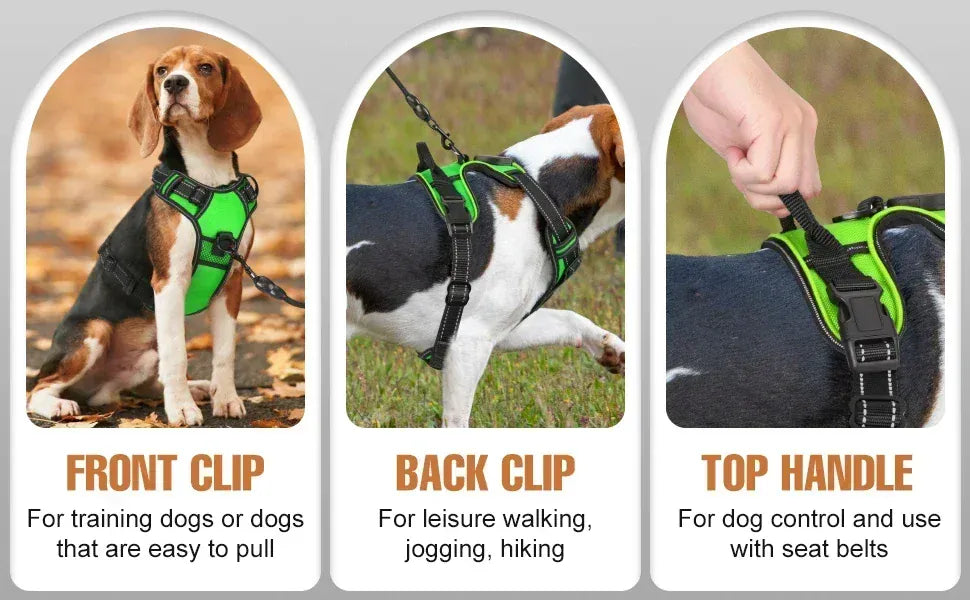 LED Dog Harness Nuoying Night Walking Harness with Durable Nylon &