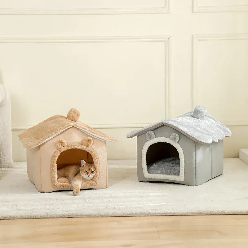 Foldable Pet House For Small Dogs And Cats Portable Soft 100 Percent Cotton Cat House