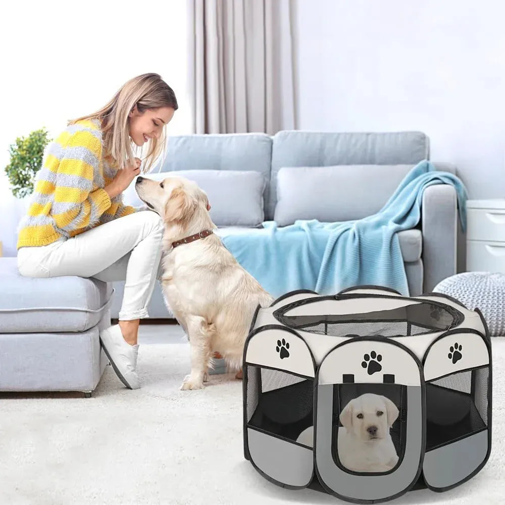 Foldable Pet Tent Outdoor Dog Cage For Cats And Dogs Portable Fence Playpen Shelter