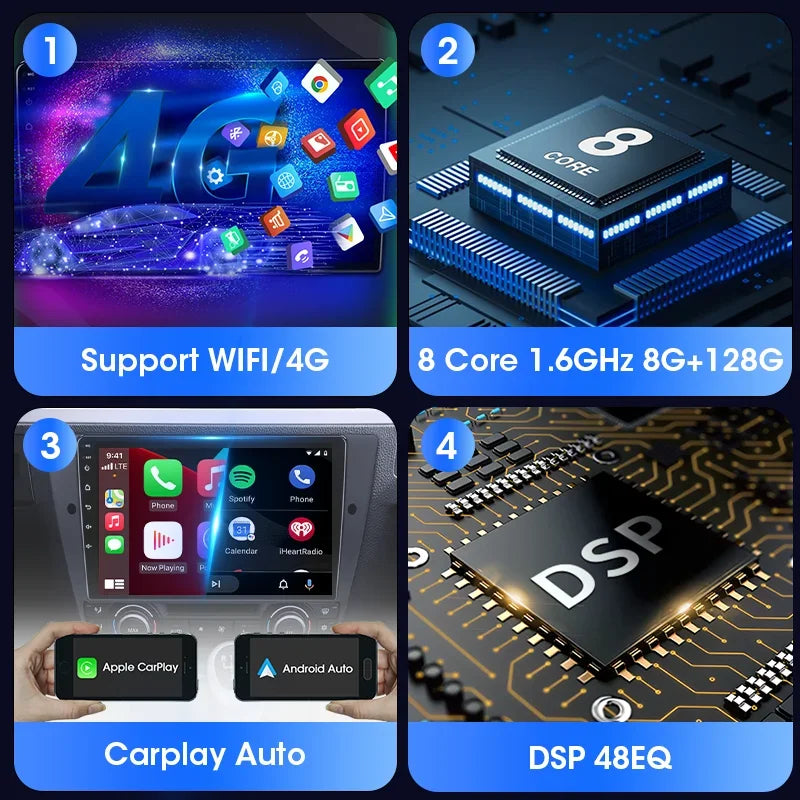 Android 12 Universal Car Radio for Nissan Kia Honda Toyota VW Multimedia Video Player-Loja Manuel Coelho