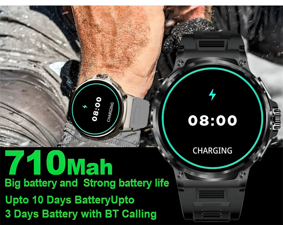 2024 New For Huawei Xiaomi Men GPS Track Smart Watch 1.85 Inch Ultra HD AMOLED