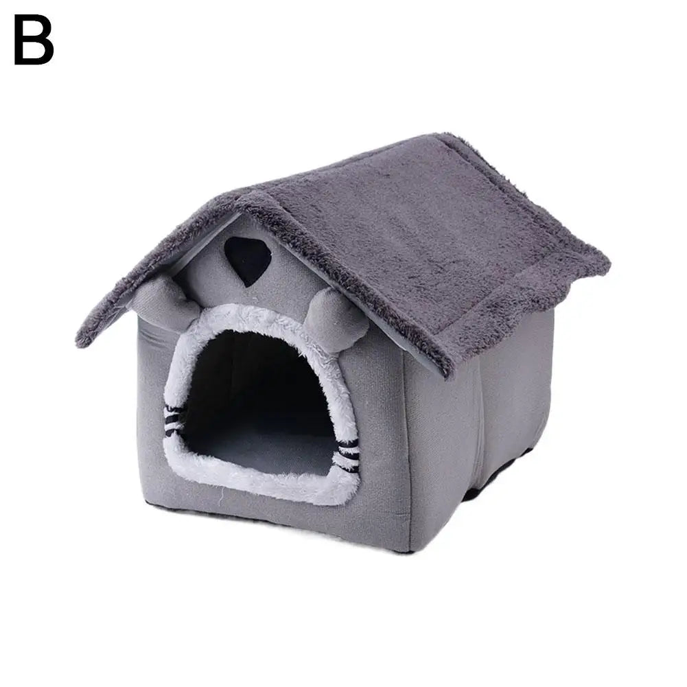 Casa para cães pequenos e médios, ideal para o inverno