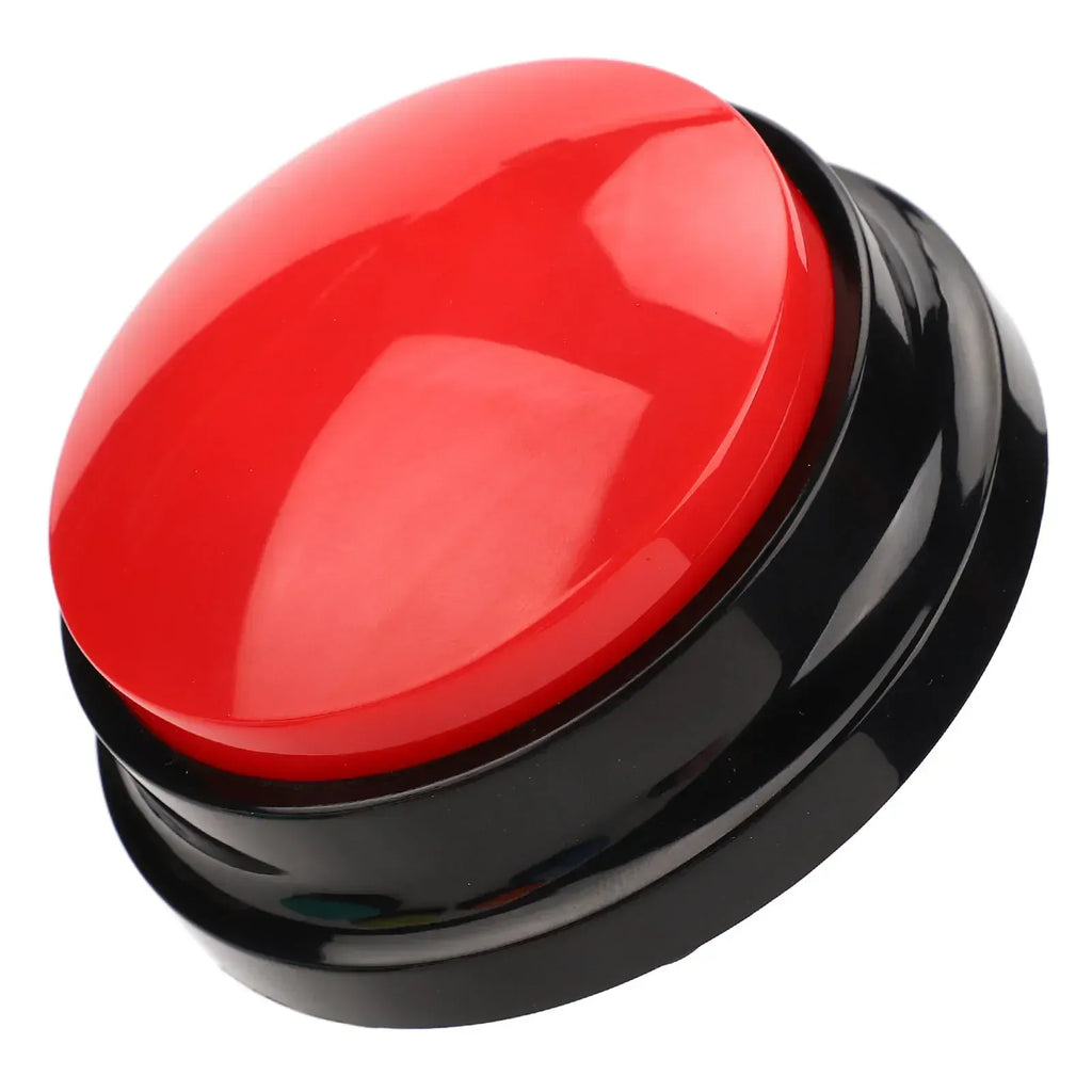 Red button for dog record button talking buttons, designed for clear recording and playback.