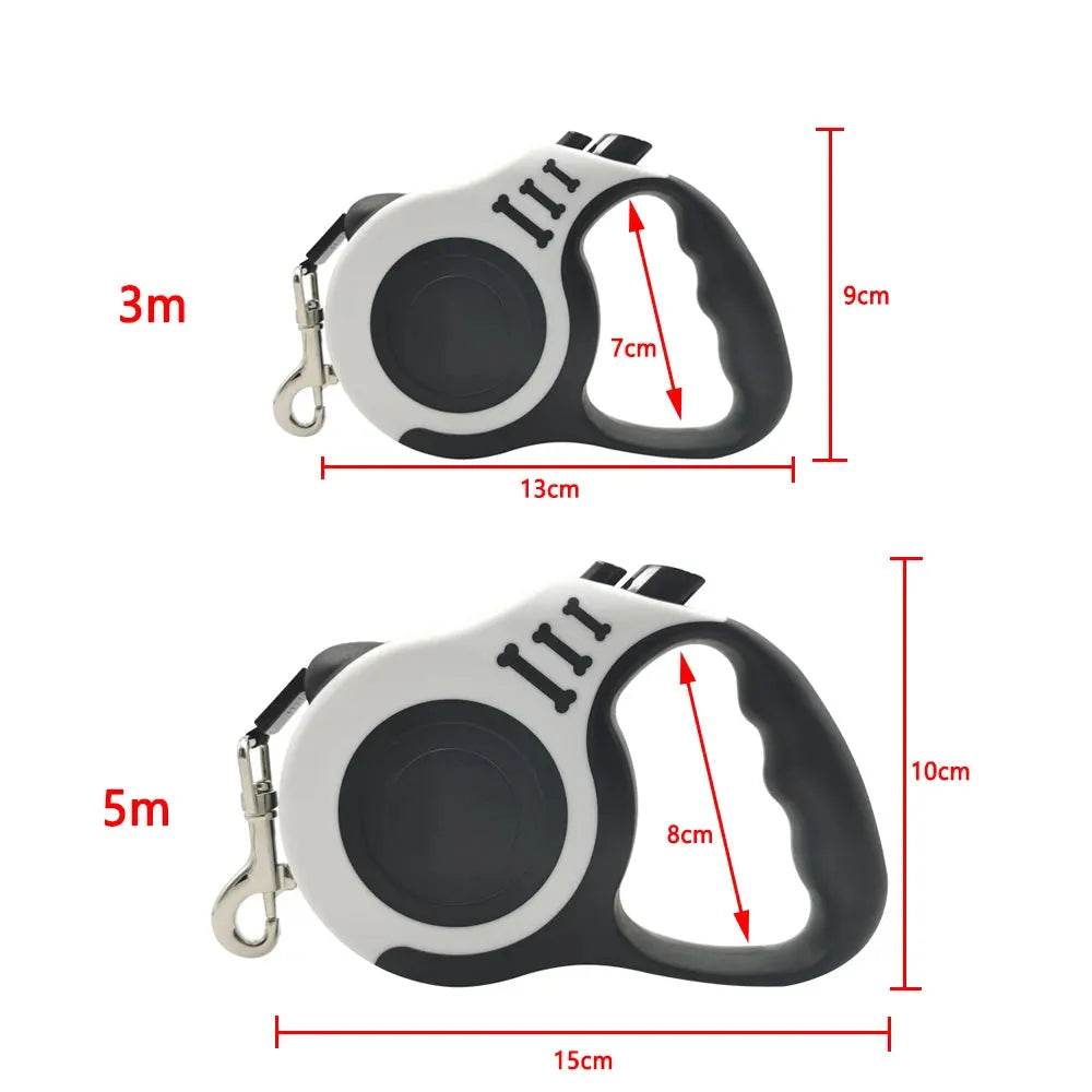 3m 5m Dog Leash Lead For Small Medium Dogs Cats Automatic Retractable Strong Nylon - Loja Manuel Coelho
