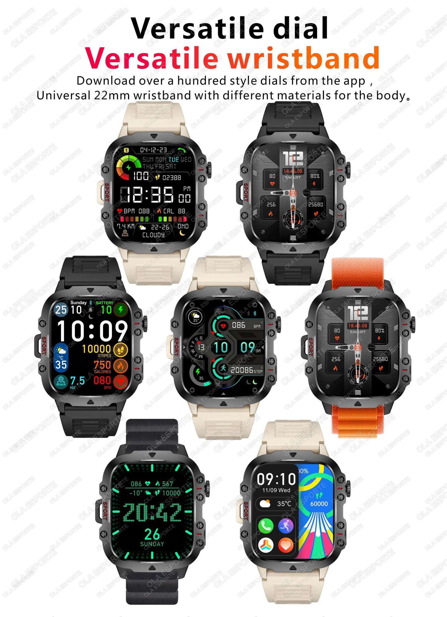 2025 New For Xiaomi Military Smart Watch Men IP68 5ATM Outdoor Sports