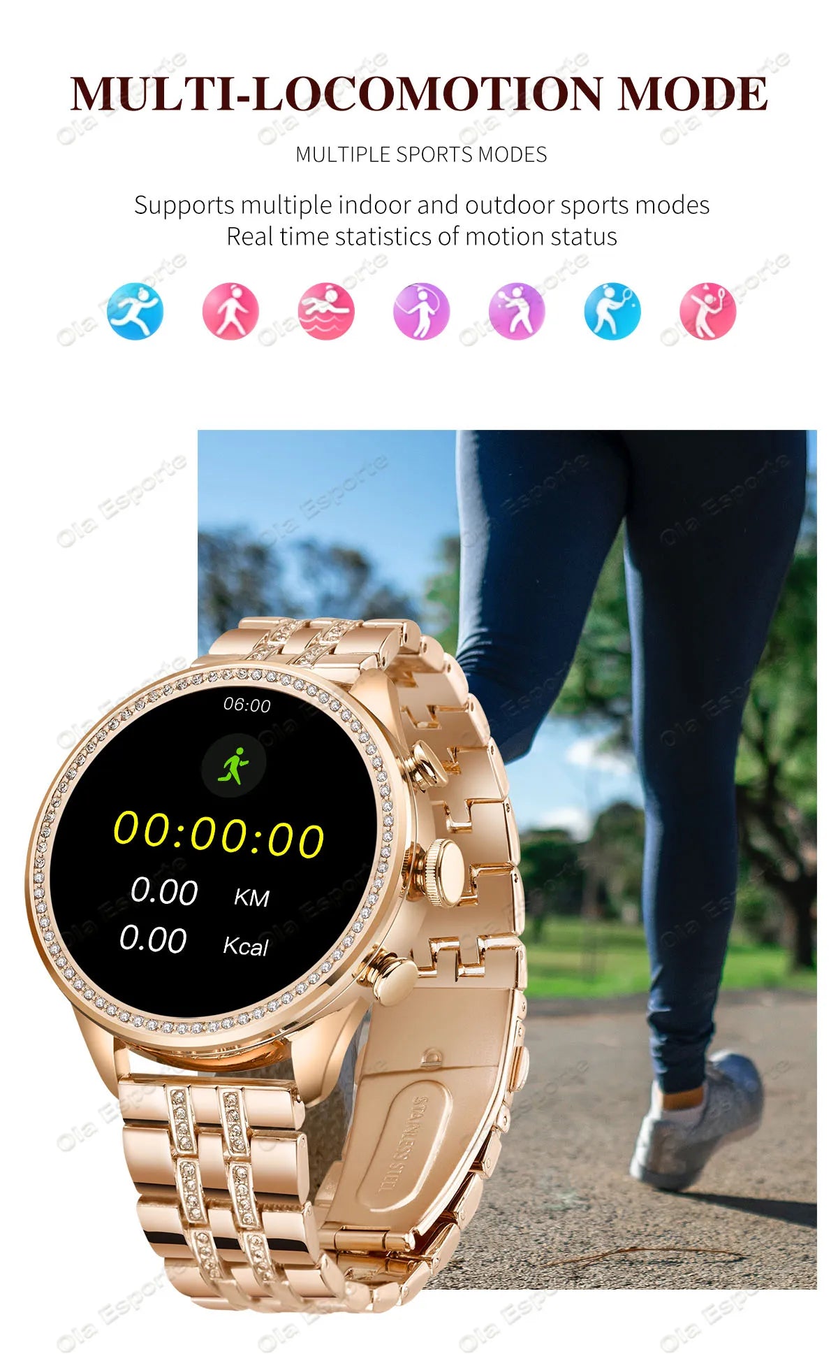 For Huawei Xiaomi Apple Samsung Smart Watch Women Ladies 2024 New Bluetooth