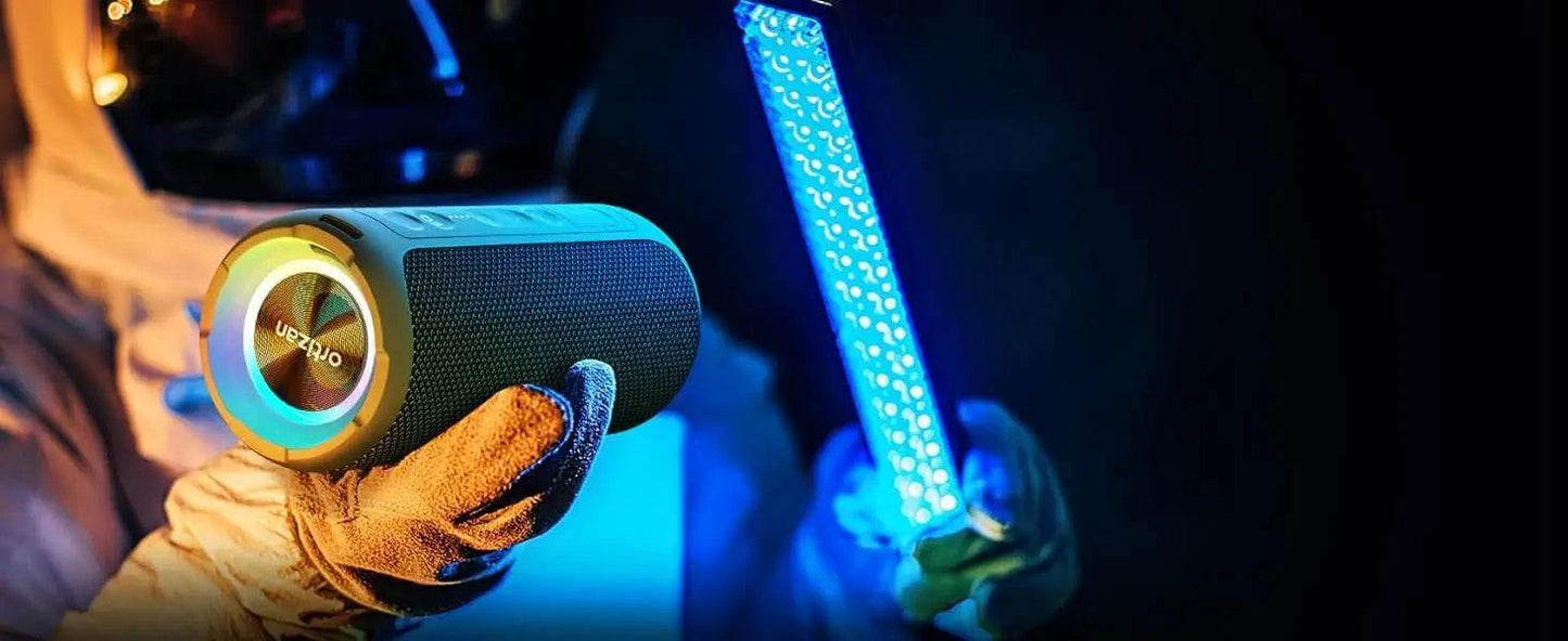 Ortizan Bluetooth Speakers 40W Enhanced Bass Portable Outdoor Wireless