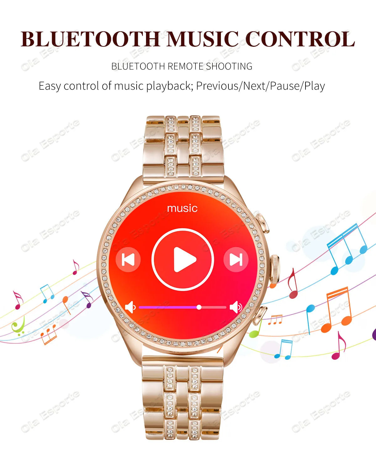 For Huawei Xiaomi Apple Samsung Smart Watch Women Ladies 2024 New Bluetooth