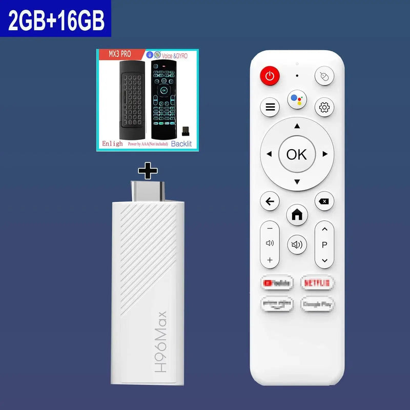 H96 MAX Android TV Stick Allwinner H313 with 2.4G Wifi 5G Wifi6 Dual Brand - Loja Manuel Coelho