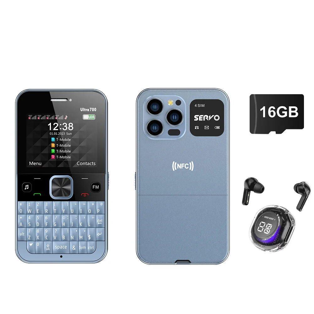 SERVO Ultra700 QWERTY Keyboard Mobile Phone Call Recording Flashlight FM MP3 NFC - Loja Manuel Coelho