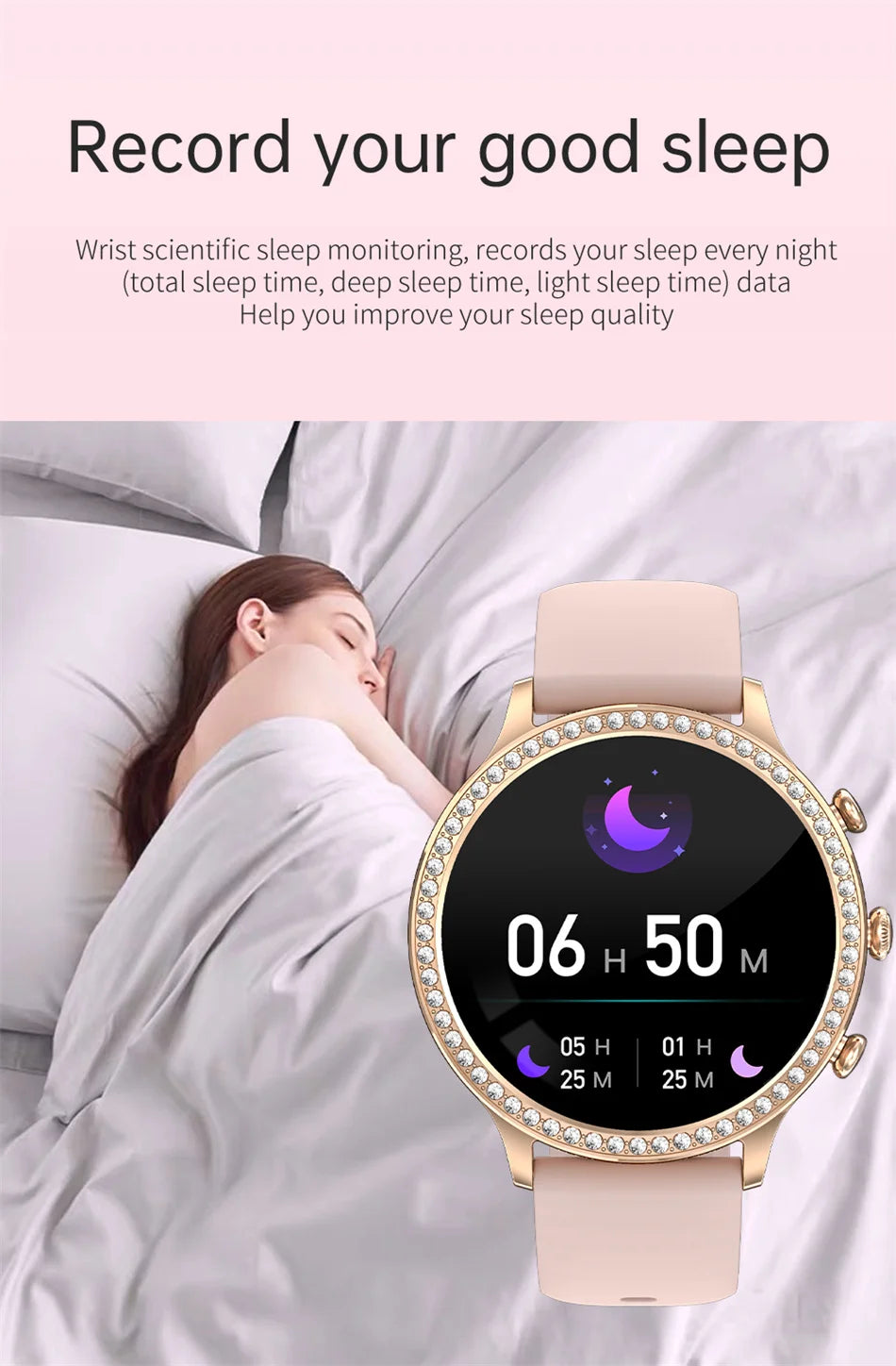 For Huawei Xiaomi Apple Samsung Smart Watch Women Ladies 2024 New Bluetooth