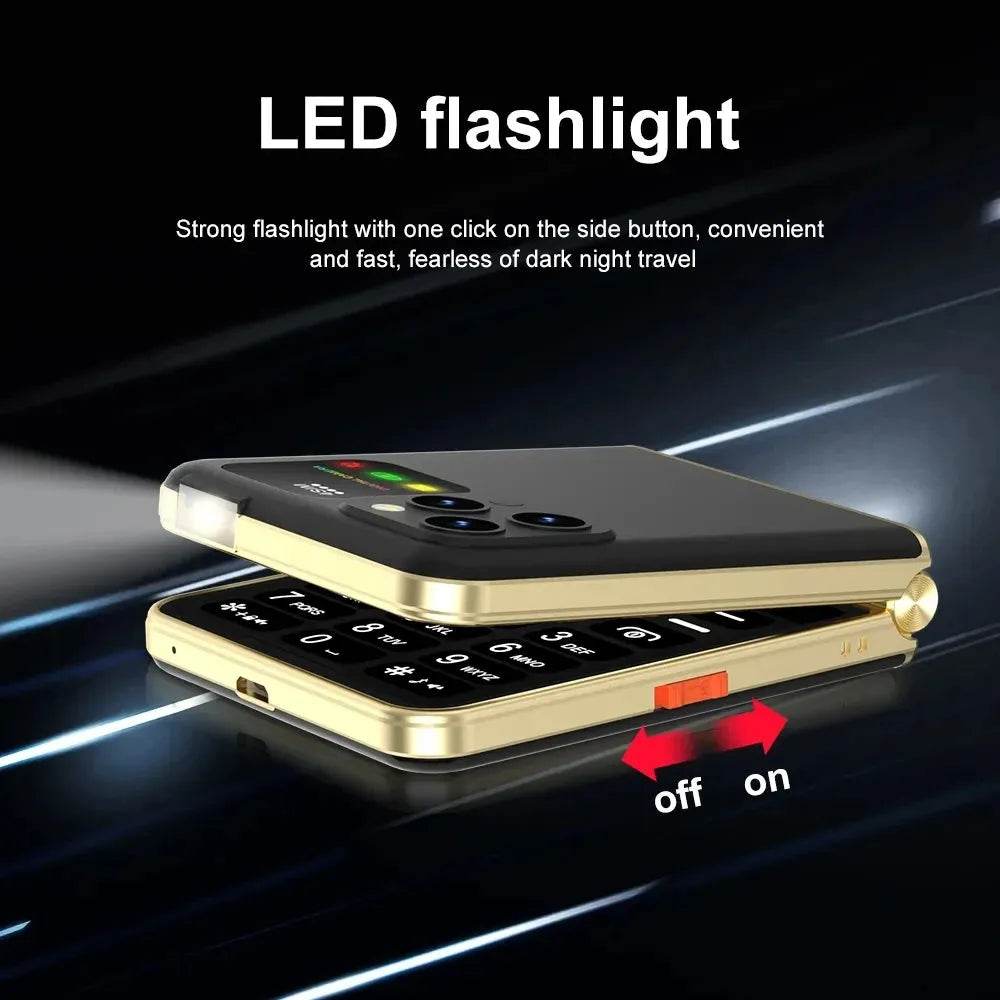 Mobile Phone New Flip 4 SIM Card Speed Dial Magic Voice - Loja Manuel Coelho