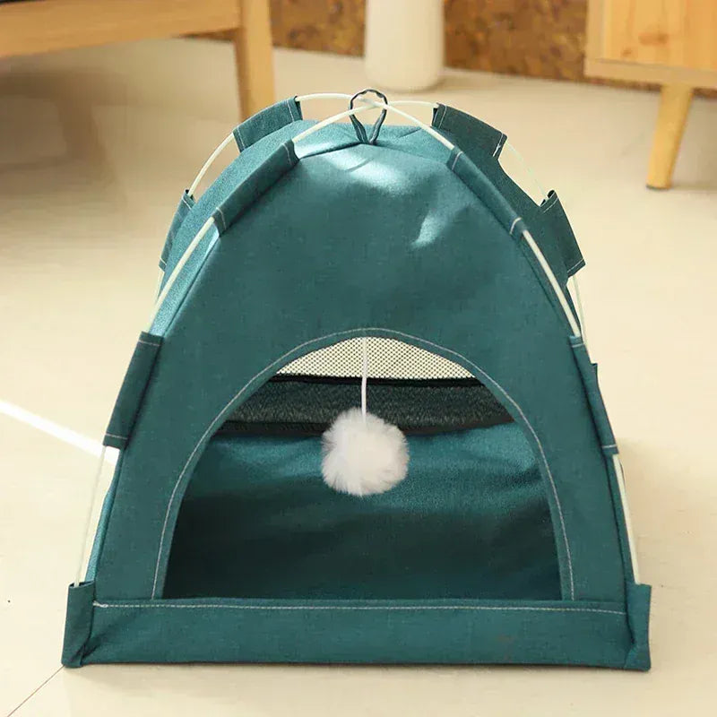 Pet Tent Bed Removable Cat Sofa Basket Canvas