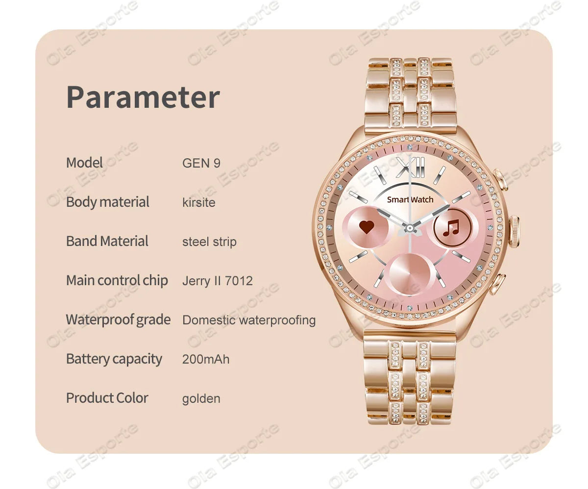 For Huawei Xiaomi Apple Samsung Smart Watch Women Ladies 2024 New Bluetooth