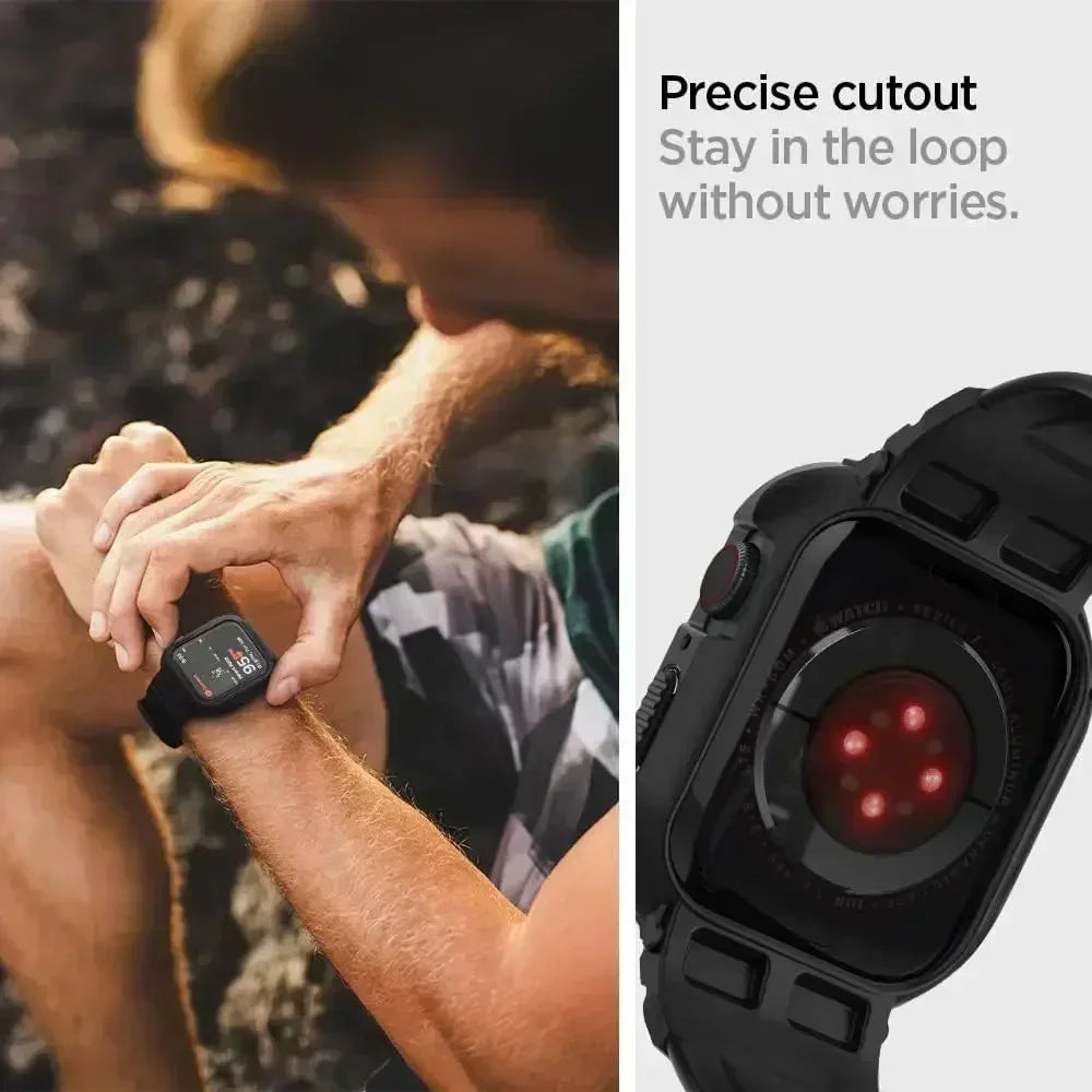 Rugged Armor Pro Designed for Apple Watch Ultra 2 Rubber Case with Band Series