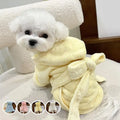 Pet Dog Towels Bathrobes With Cap Soft Drying Bath Pet For Cat Hoodies Puppy Super Absorbent Bathrobes Cleaning Necessary Supply