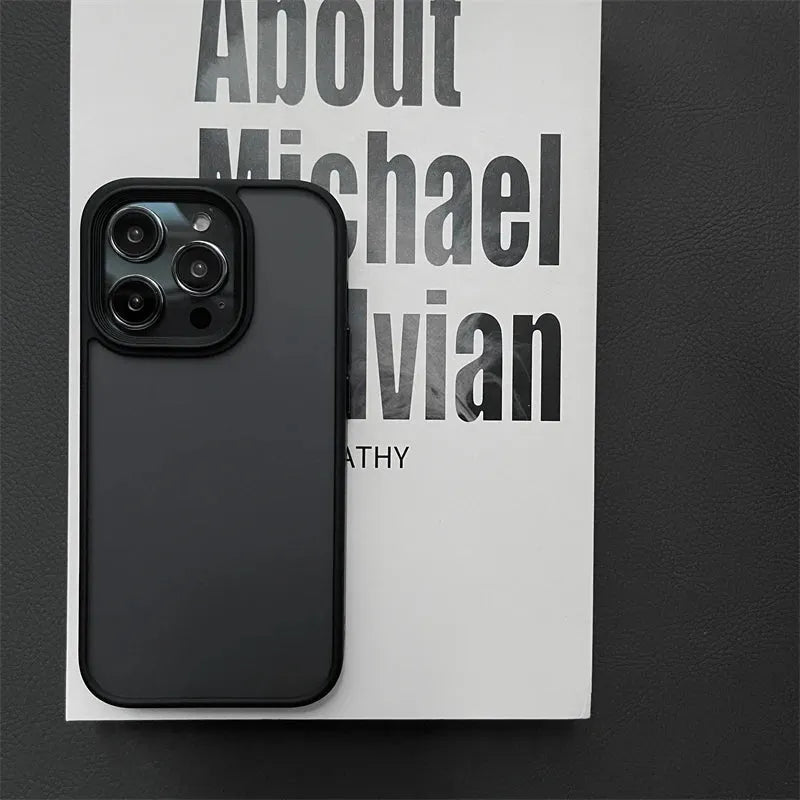 Armor Shockproof Hybrid Case for iPhone 15 14 16 Pro Max Matte Back Cover-Loja Manuel Coelho