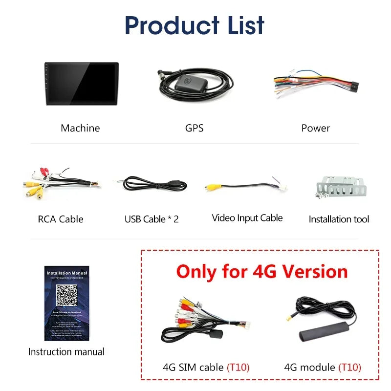 Android 12 Universal Car Radio for Nissan Kia Honda Toyota VW Multimedia Video Player-Loja Manuel Coelho