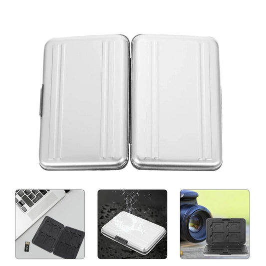Aluminum Memory Card Case Portable 16 Slots Storage - Loja Manuel Coelho