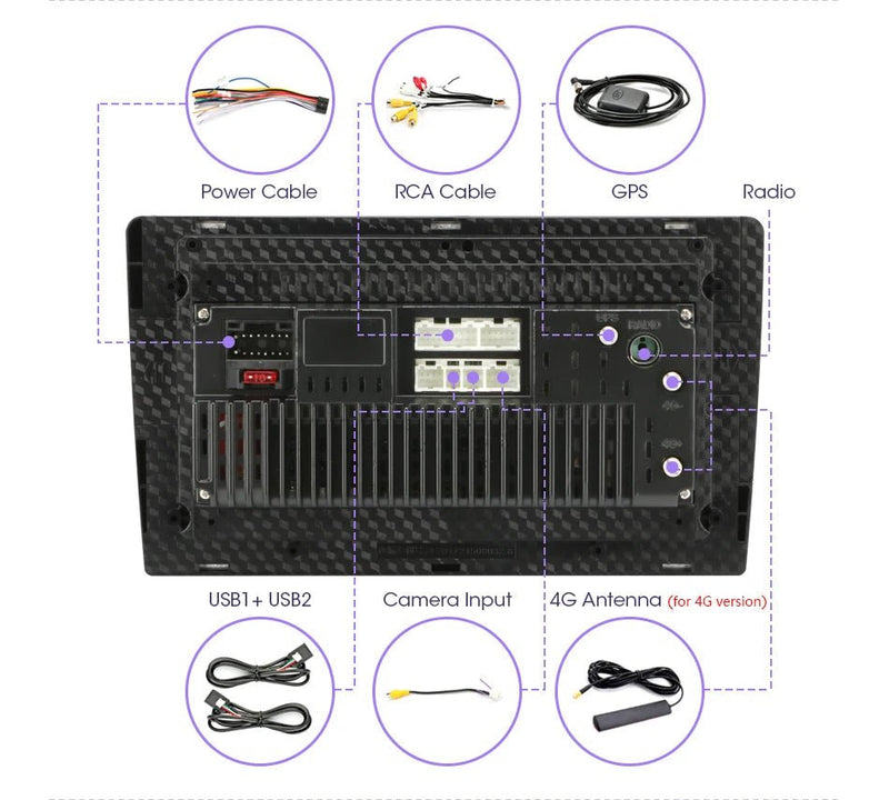 Android 12 Universal Car Radio for Nissan Kia Honda Toyota VW Multimedia Video Player - Loja Manuel Coelho