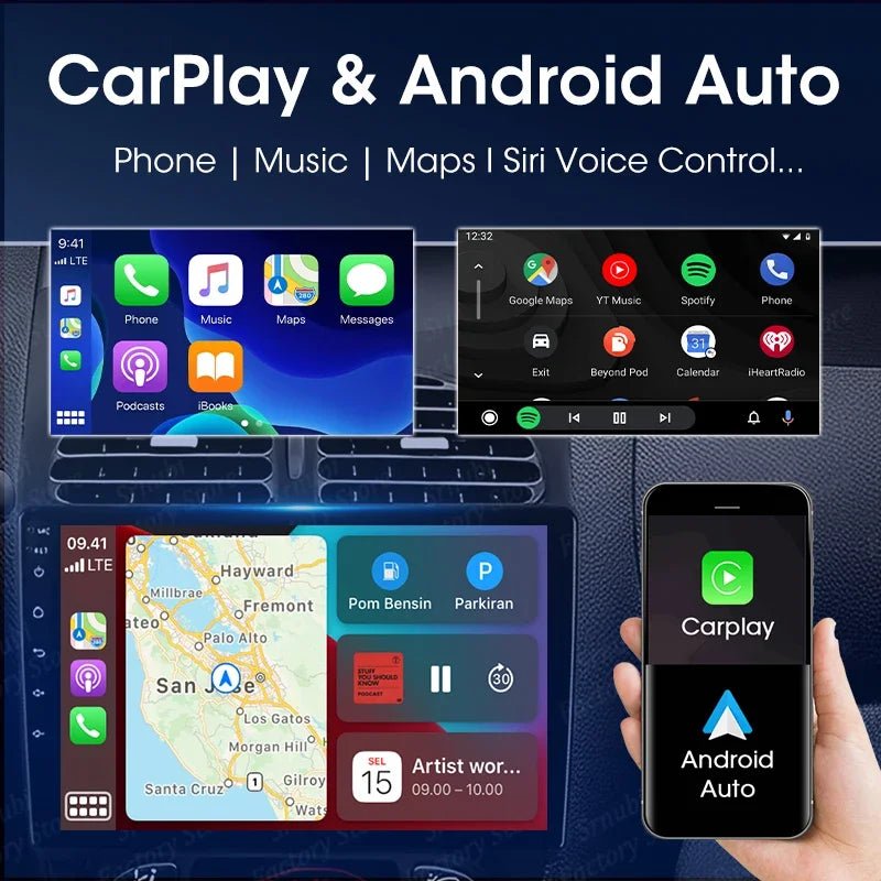 Android 12 Universal Car Radio for Nissan Kia Honda Toyota VW Multimedia Video Player - Loja Manuel Coelho
